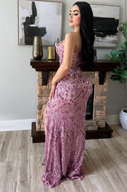 long sequin dress